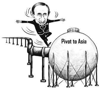 Поворот России на Восток глазами китайских карикатуристов