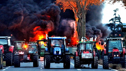 Протесты европейских фермеров против санкций